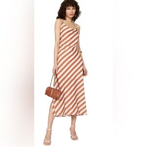 Slate & Willow Copper Stripe Slip Dress Size XS
